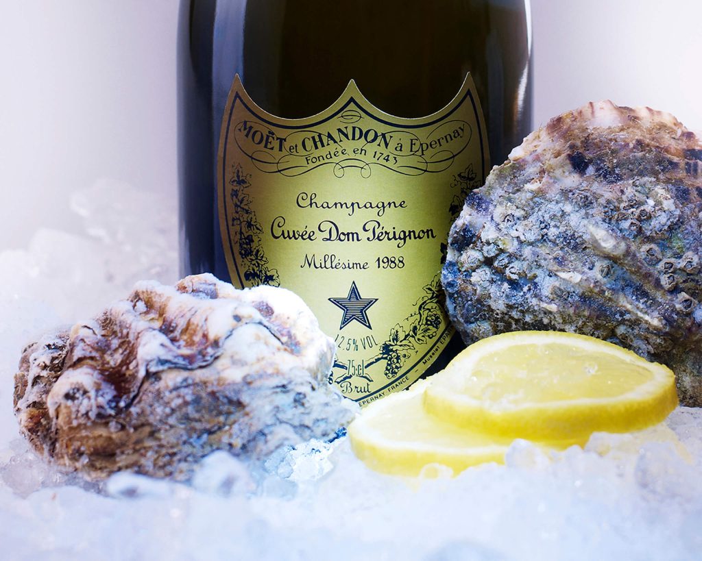Dom Perignon Champagne and Oysters photograph